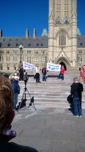 John Anderson, CAUS speaking on seniors housing at Oct. 1 rally
